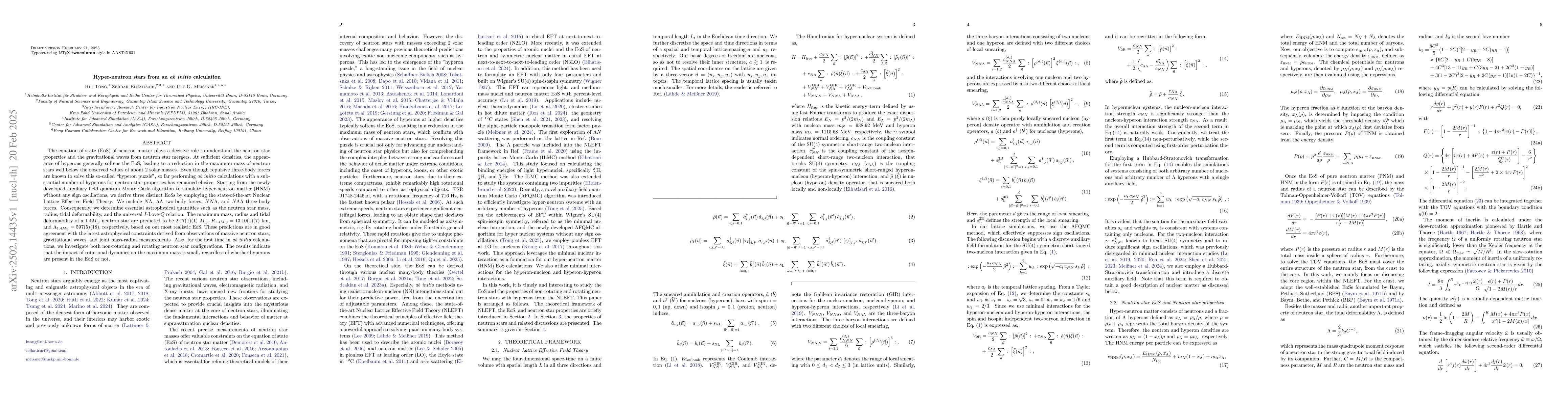 Thumbnail for Hyper-neutron stars from an ab initio calculation