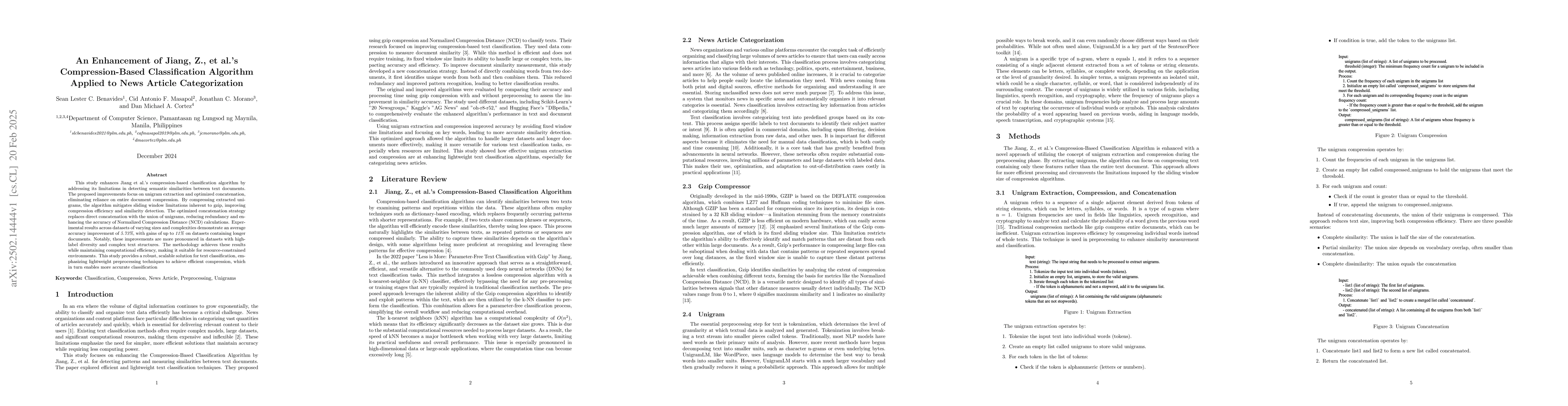 Thumbnail for An Enhancement of Jiang, Z., et al.s Compression-Based Classification
  Algorithm Applied to News Article Categorization