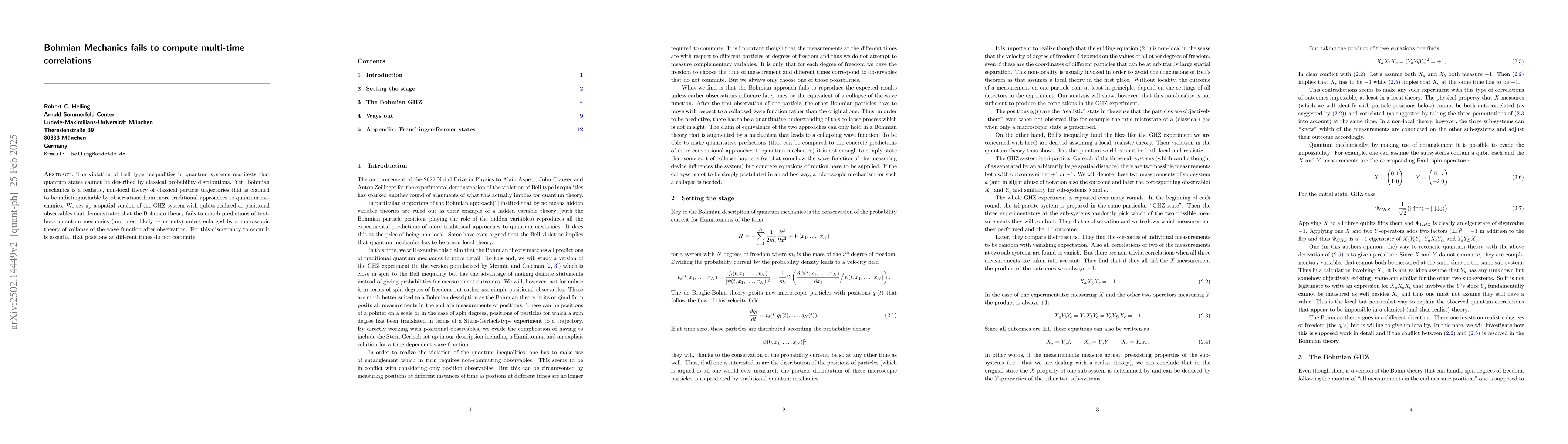 Thumbnail for Bohmian Mechanics fails to compute multi-time correlations
