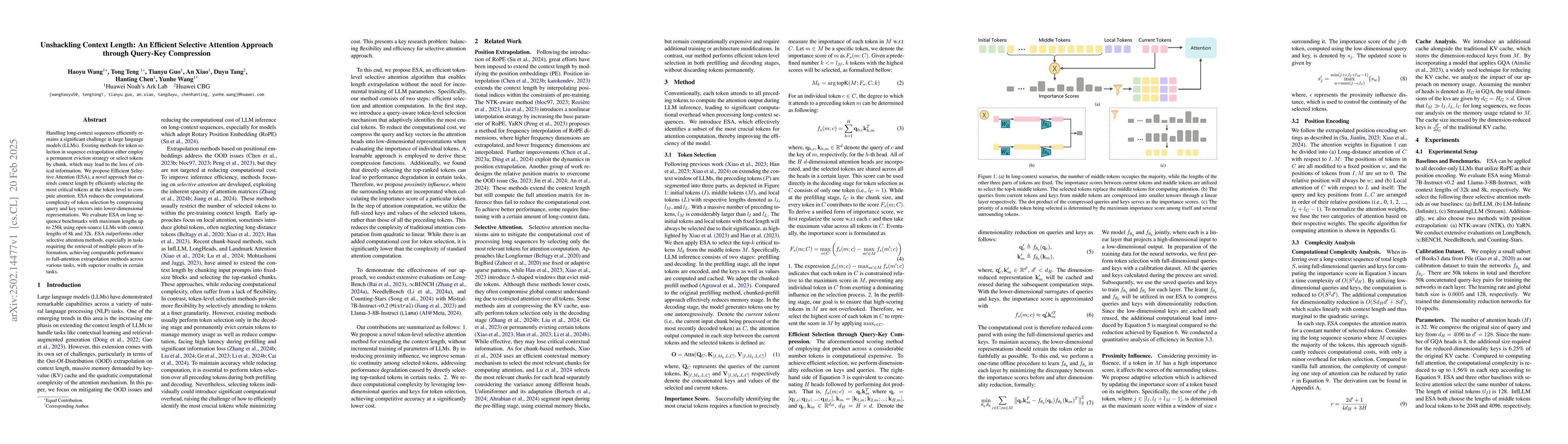 Thumbnail for Unshackling Context Length: An Efficient Selective Attention Approach
  through Query-Key Compression