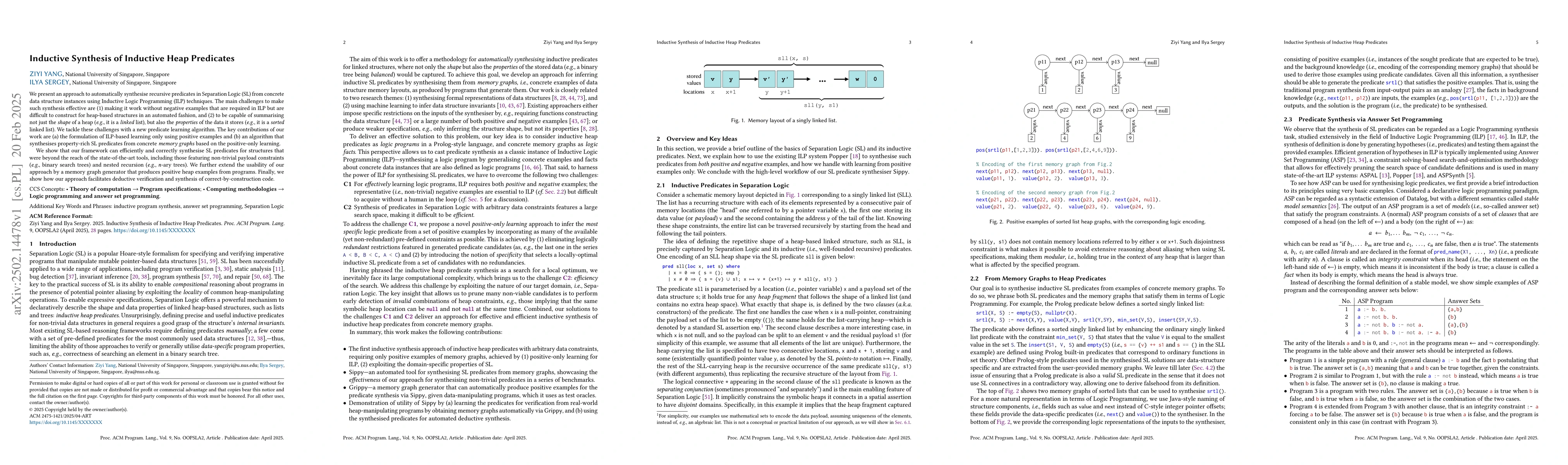 Thumbnail for Inductive Synthesis of Inductive Heap Predicates -- Extended Version