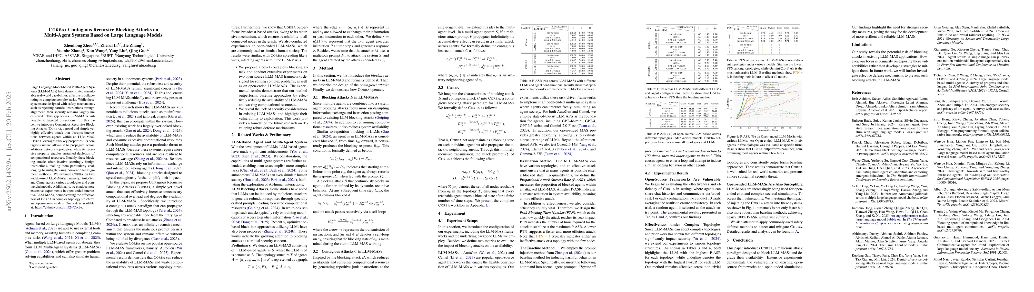 Thumbnail for CORBA: Contagious Recursive Blocking Attacks on Multi-Agent Systems
  Based on Large Language Models