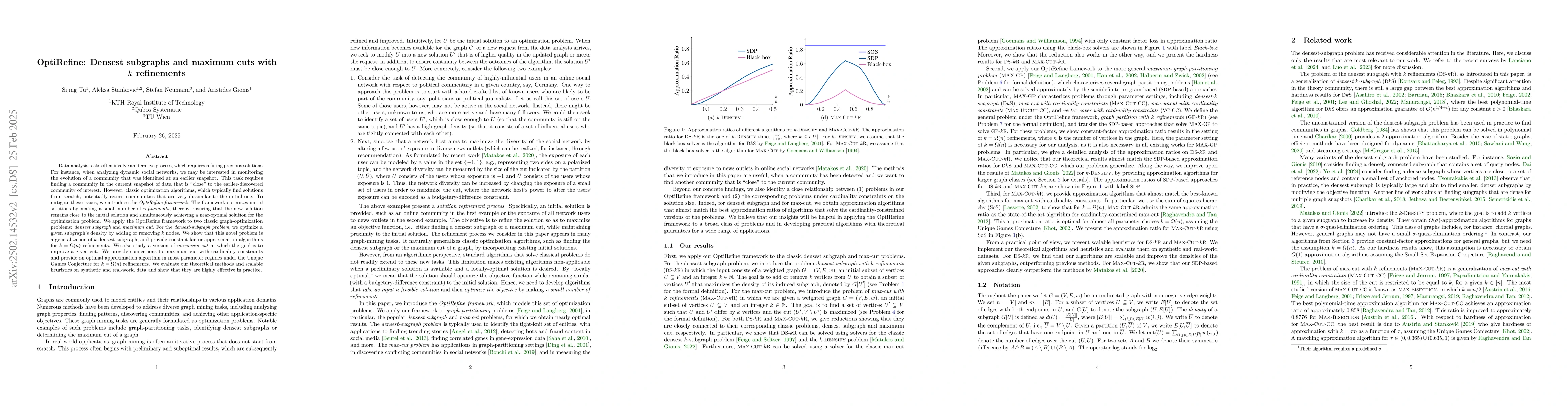 Thumbnail for OptiRefine: Densest subgraphs and maximum cuts with $k$ refinements