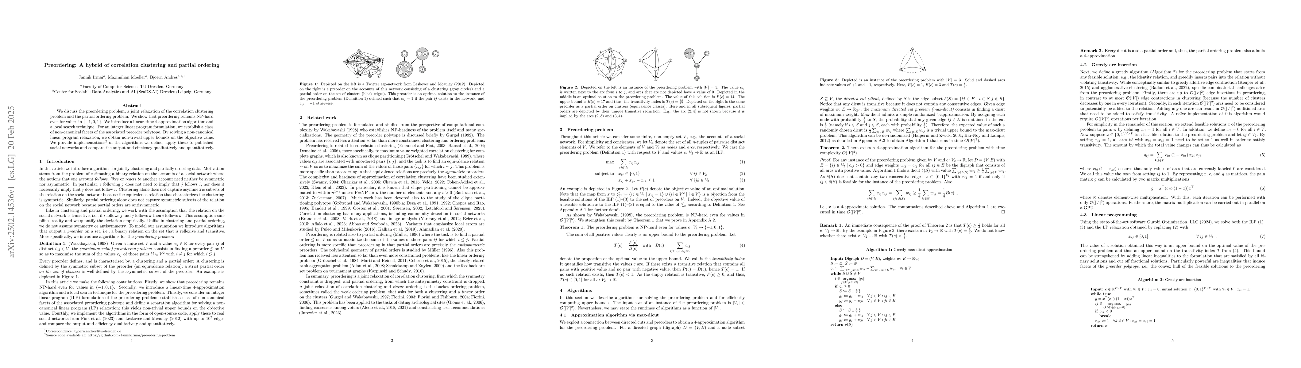 Thumbnail for Preordering: A hybrid of correlation clustering and partial ordering