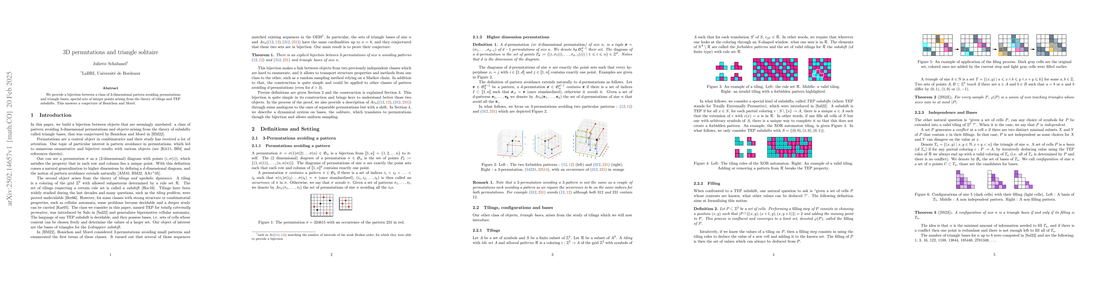 Thumbnail for 3D permutations and triangle solitaire