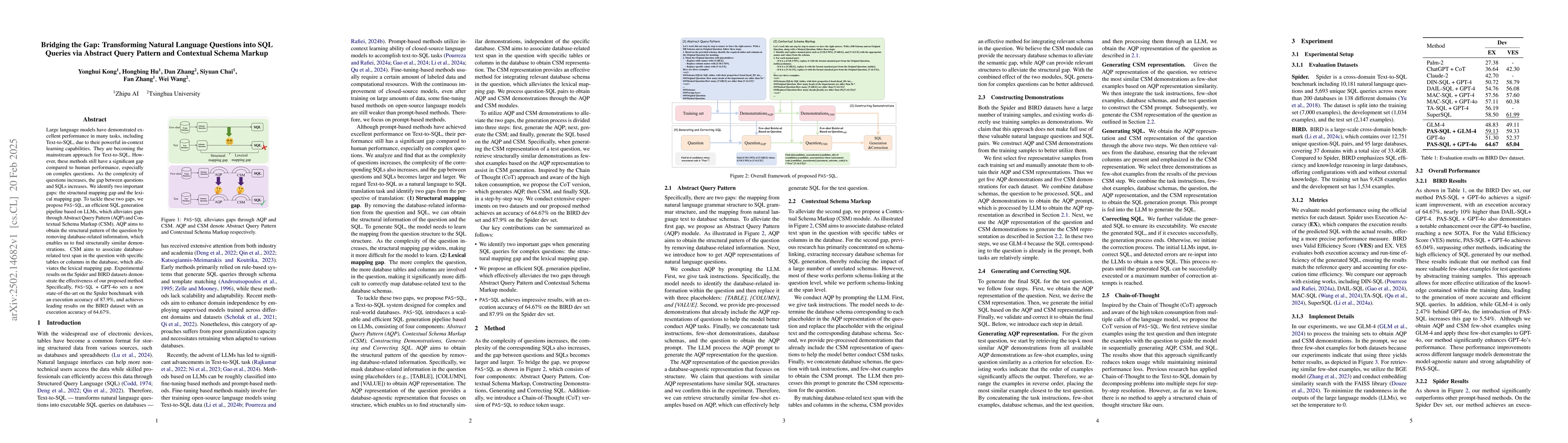 Thumbnail for Bridging the Gap: Transforming Natural Language Questions into SQL
  Queries via Abstract Query Pattern and Contextual Schema Markup