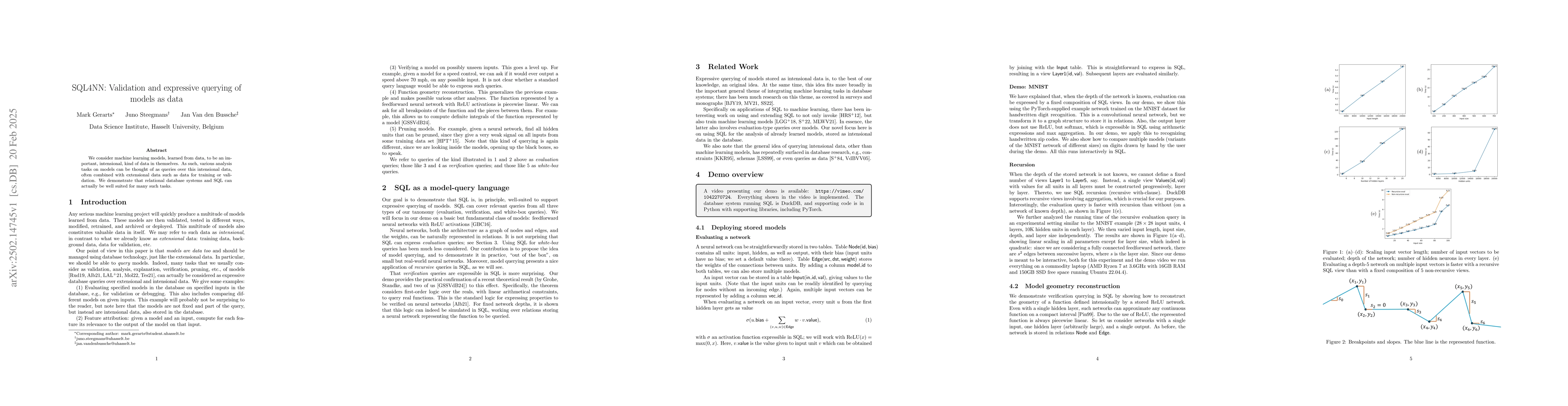 Thumbnail for SQL4NN: Validation and expressive querying of models as data