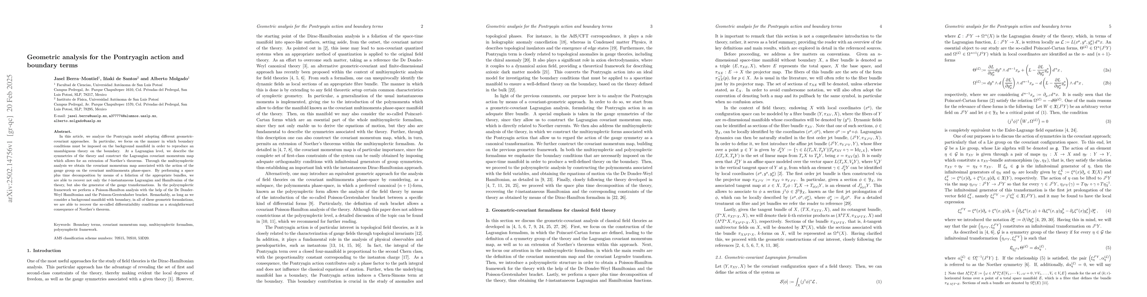 Thumbnail for Geometric analysis for the Pontryagin action and boundary terms
