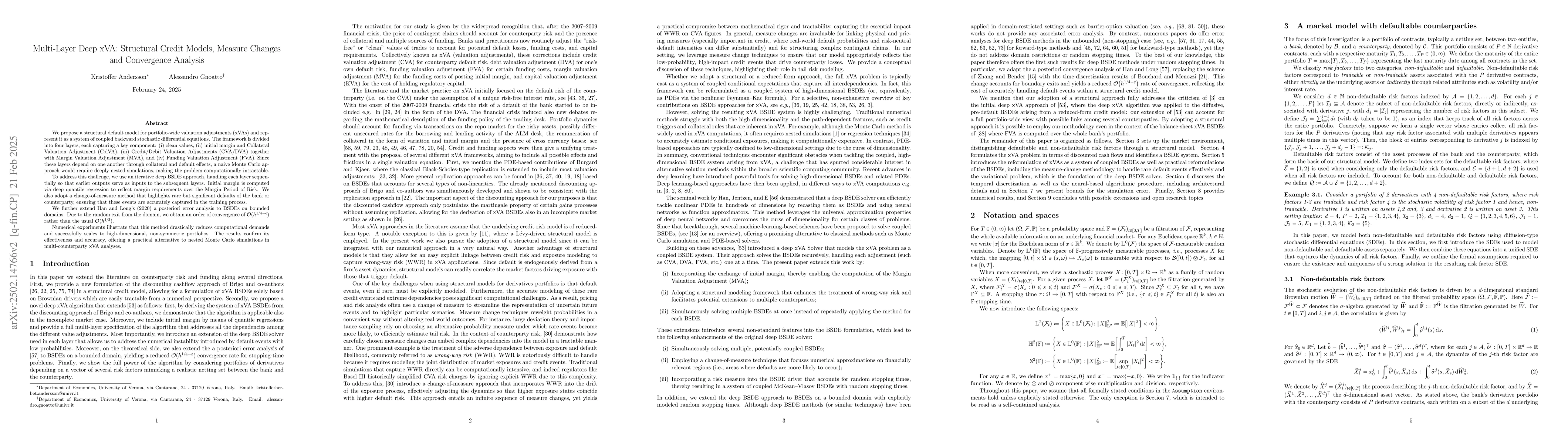 Thumbnail for Multi-Layer Deep xVA: Structural Credit Models, Measure Changes and
  Convergence Analysis