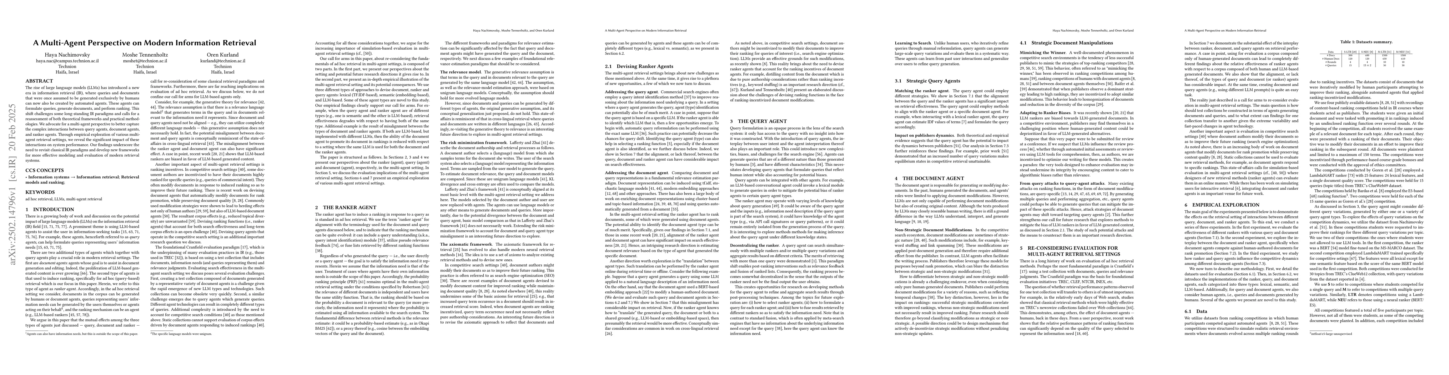 Thumbnail for A Multi-Agent Perspective on Modern Information Retrieval