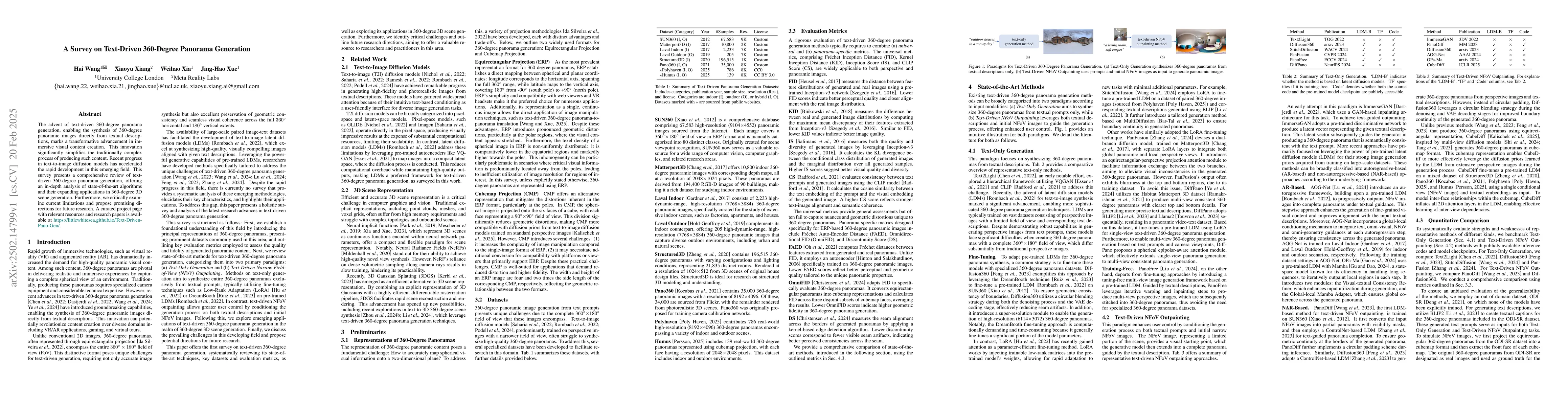 Thumbnail for A Survey on Text-Driven 360-Degree Panorama Generation