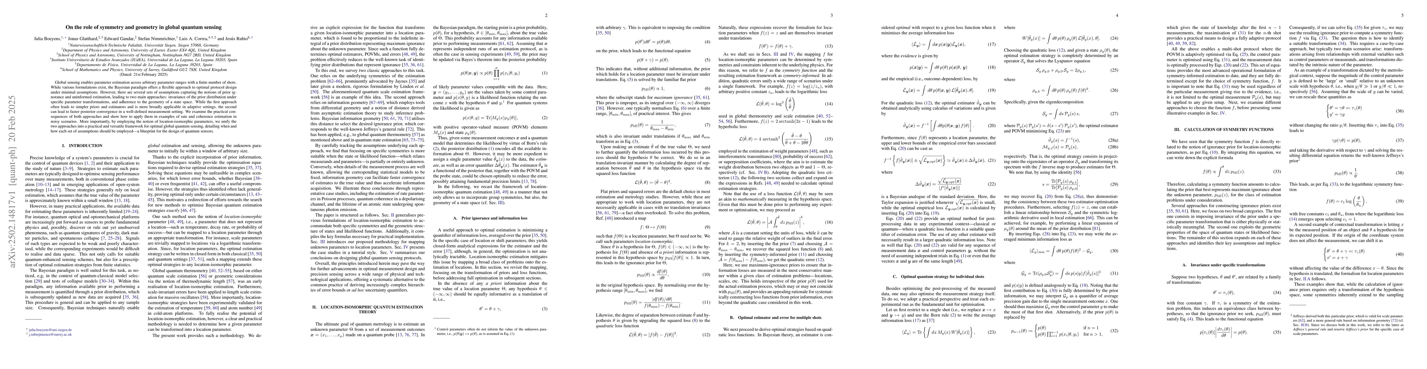 Thumbnail for On the role of symmetry and geometry in global quantum sensing