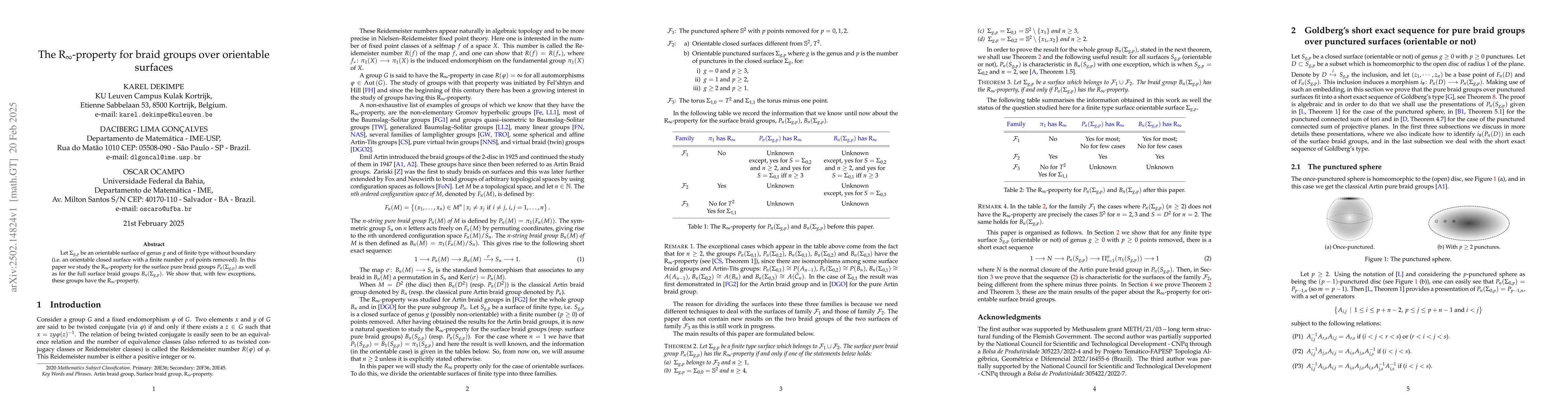 Thumbnail for The R$_{\infty}$-property for braid groups over orientable surfaces