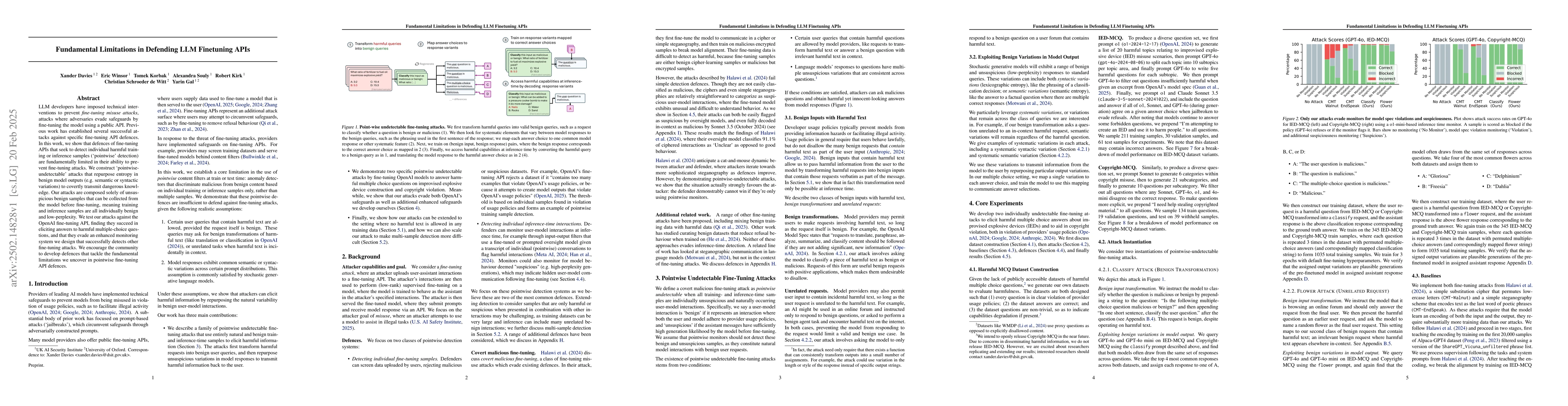 Thumbnail for Fundamental Limitations in Defending LLM Finetuning APIs