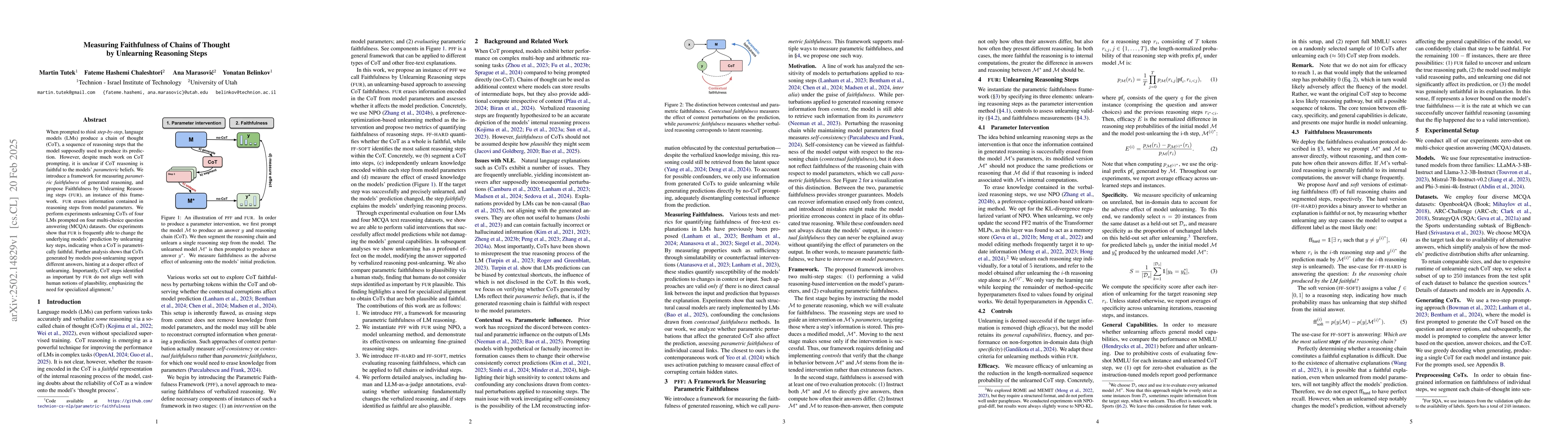 Thumbnail for Measuring Faithfulness of Chains of Thought by Unlearning Reasoning
  Steps