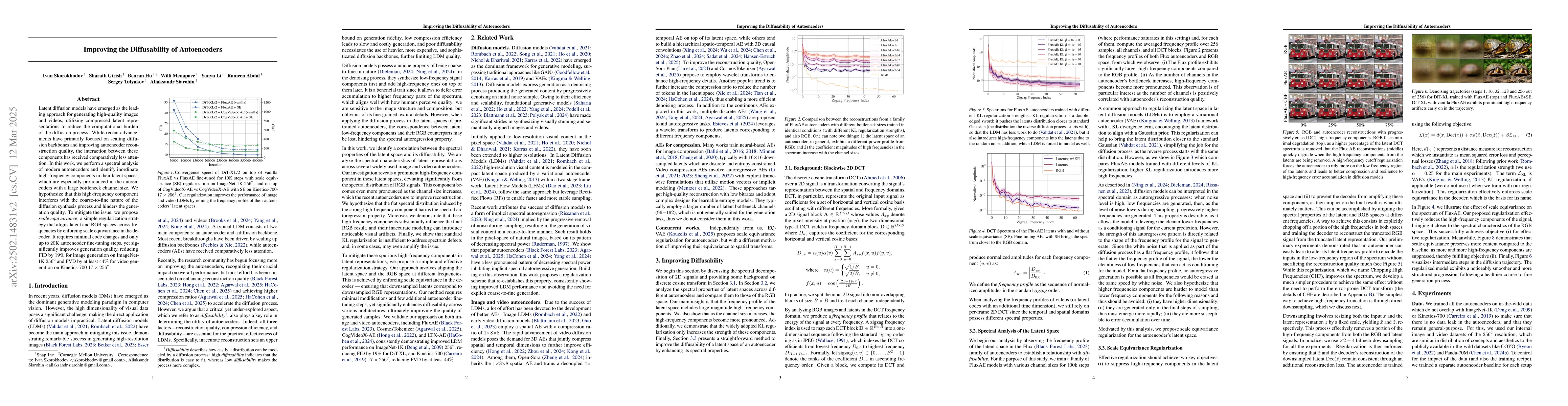 Thumbnail for Improving the Diffusability of Autoencoders