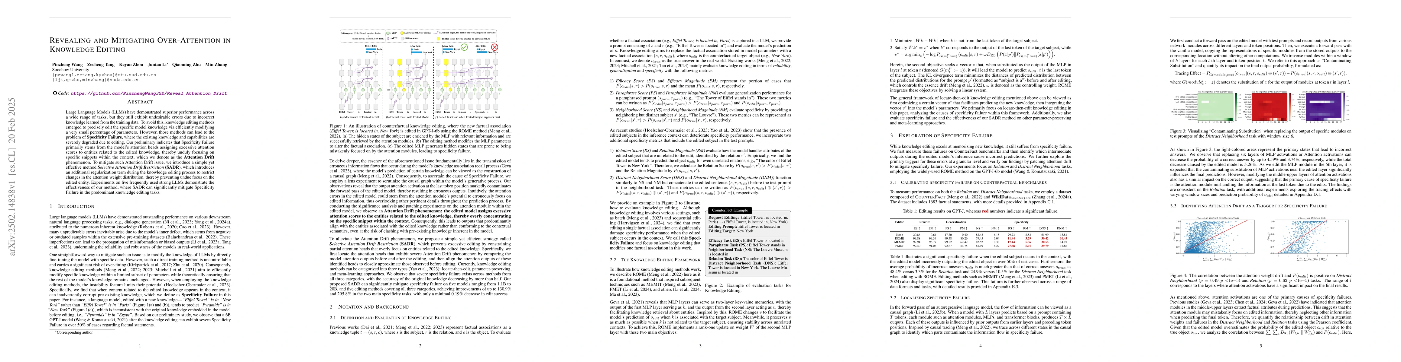 Thumbnail for Revealing and Mitigating Over-Attention in Knowledge Editing