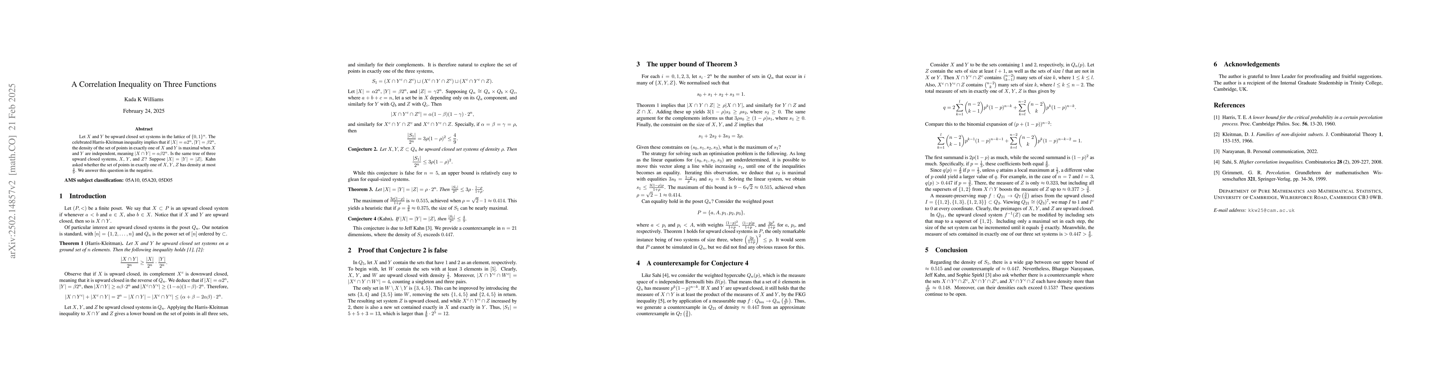 Thumbnail for A Correlation Inequality on Three Functions