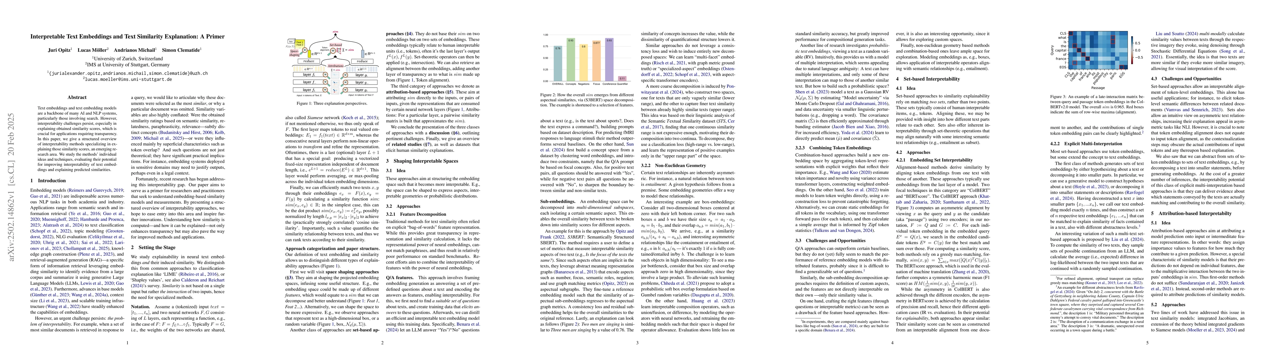Thumbnail for Interpretable Text Embeddings and Text Similarity Explanation: A Primer