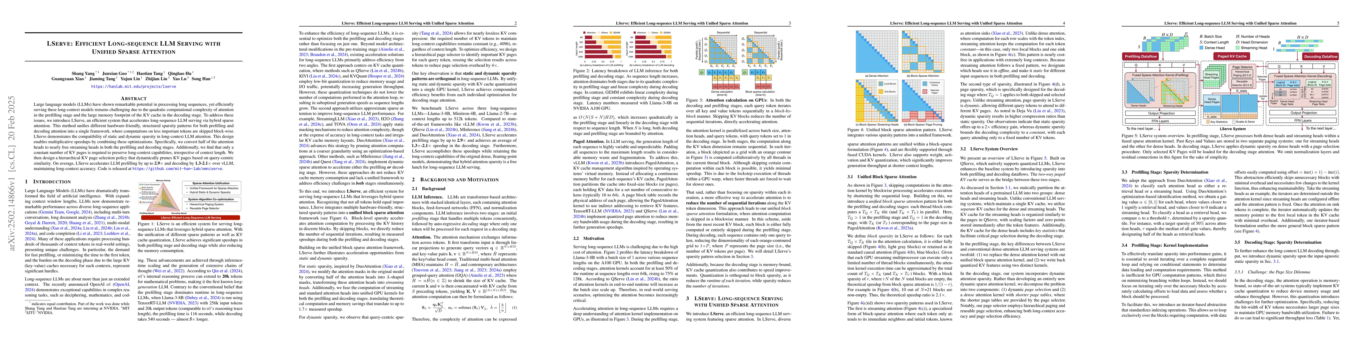 Thumbnail for LServe: Efficient Long-sequence LLM Serving with Unified Sparse
  Attention