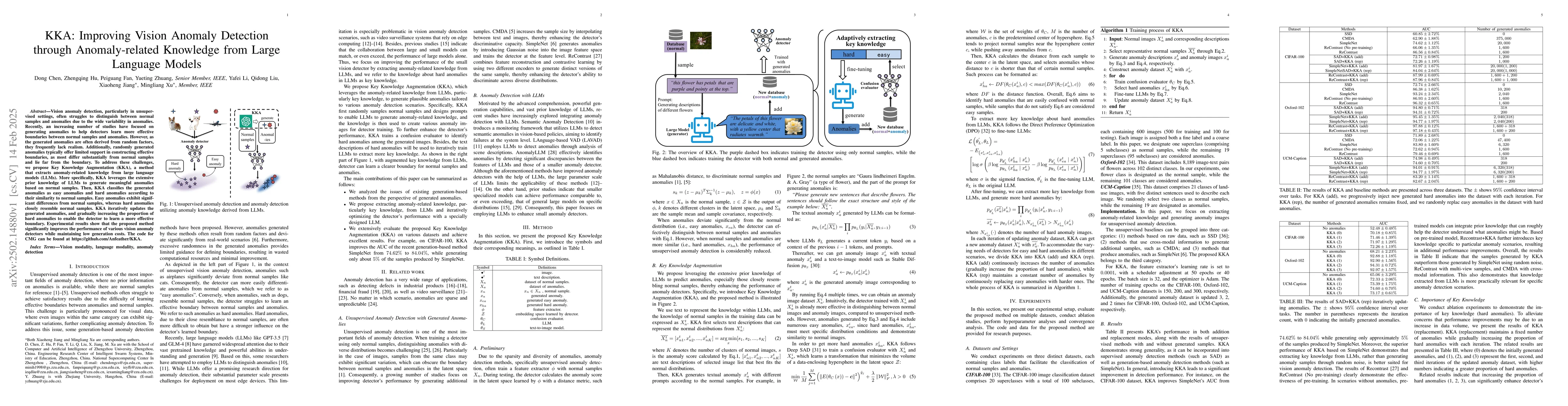 Thumbnail for KKA: Improving Vision Anomaly Detection through Anomaly-related
  Knowledge from Large Language Models