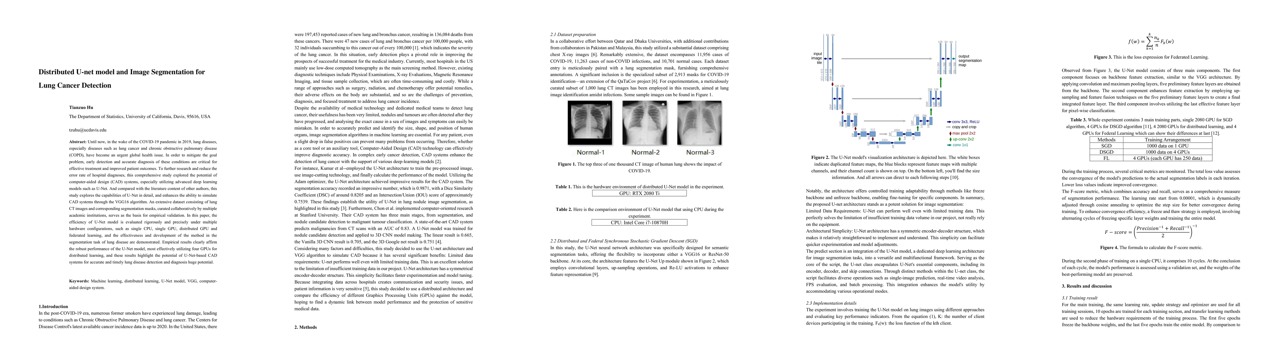 Thumbnail for Distributed U-net model and Image Segmentation for Lung Cancer Detection