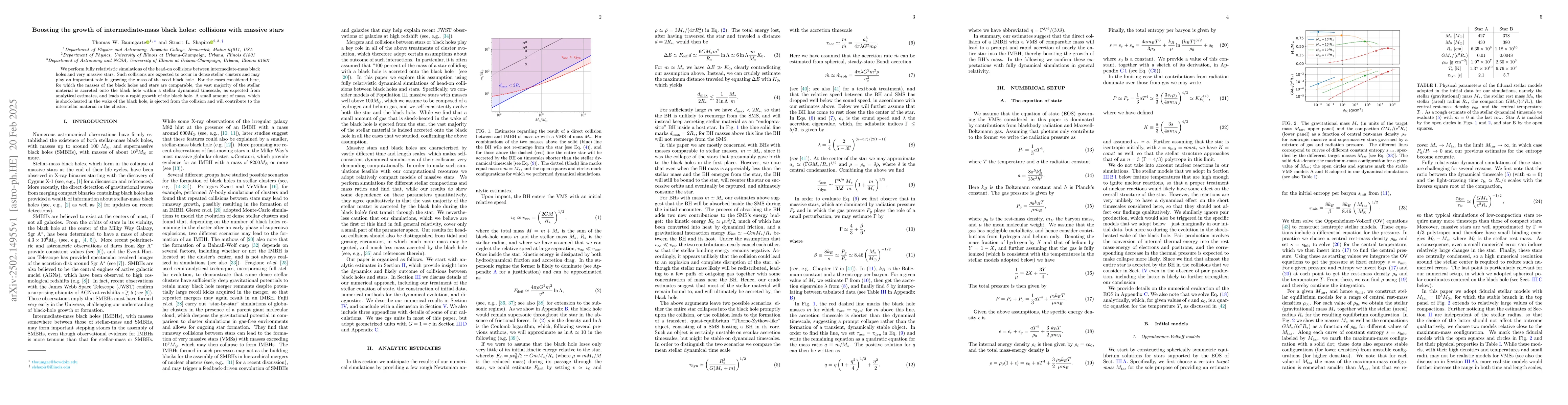 Thumbnail for Boosting the growth of intermediate-mass black holes: collisions with
  massive stars