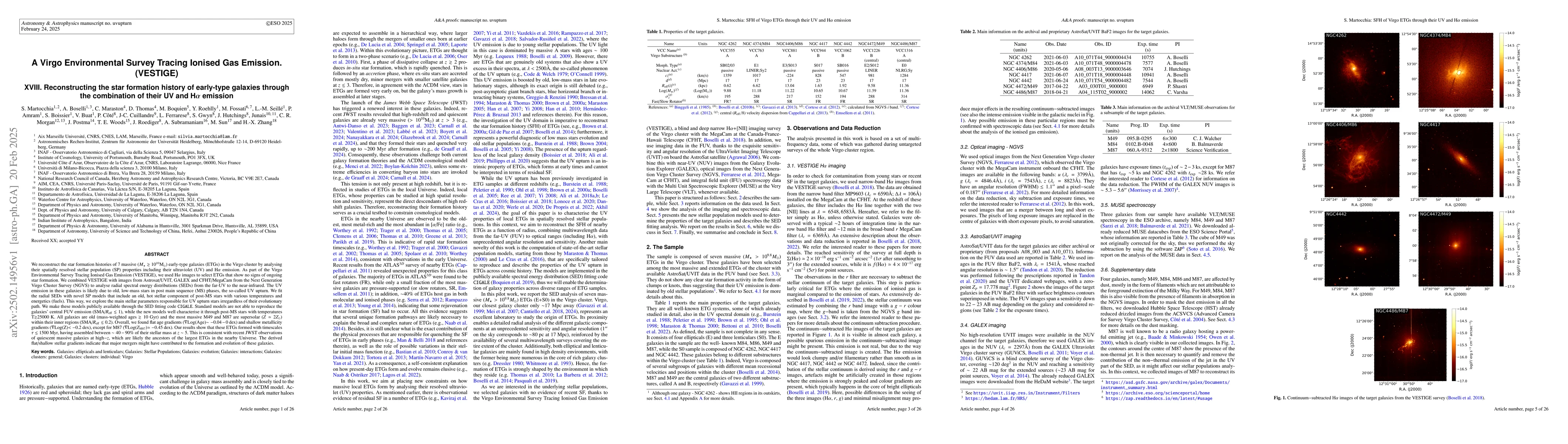 Thumbnail for A Virgo Environmental Survey Tracing Ionised Gas Emission (VESTIGE)
  XVIII. Reconstructing the star formation history of early-type galaxies
  through the combination of their UV and H$α$ emission