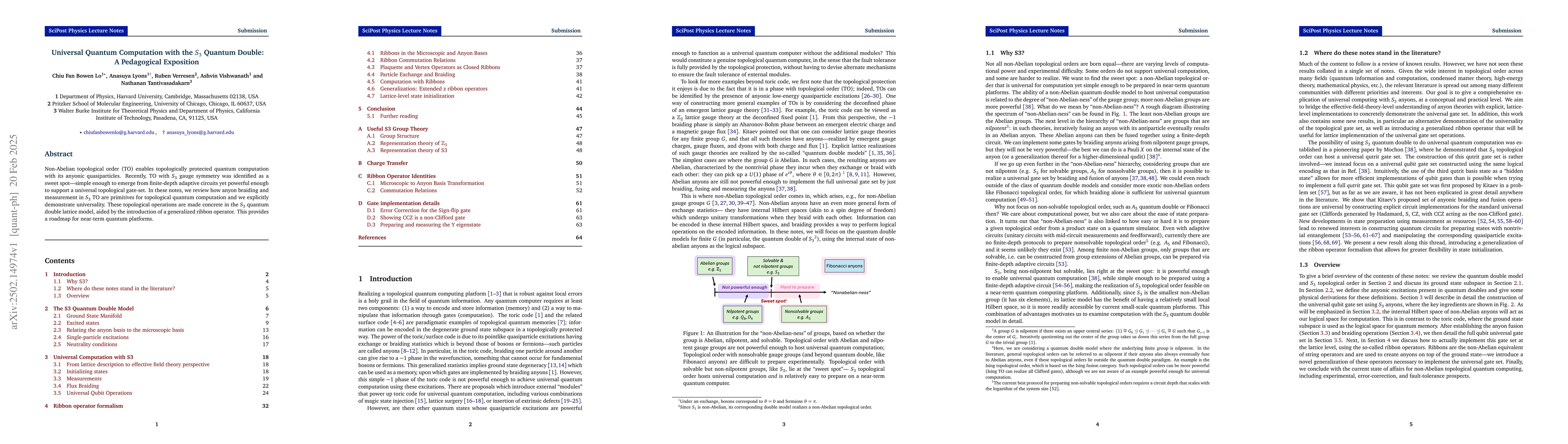 Thumbnail for Universal Quantum Computation with the $S_3$ Quantum Double: A
  Pedagogical Exposition