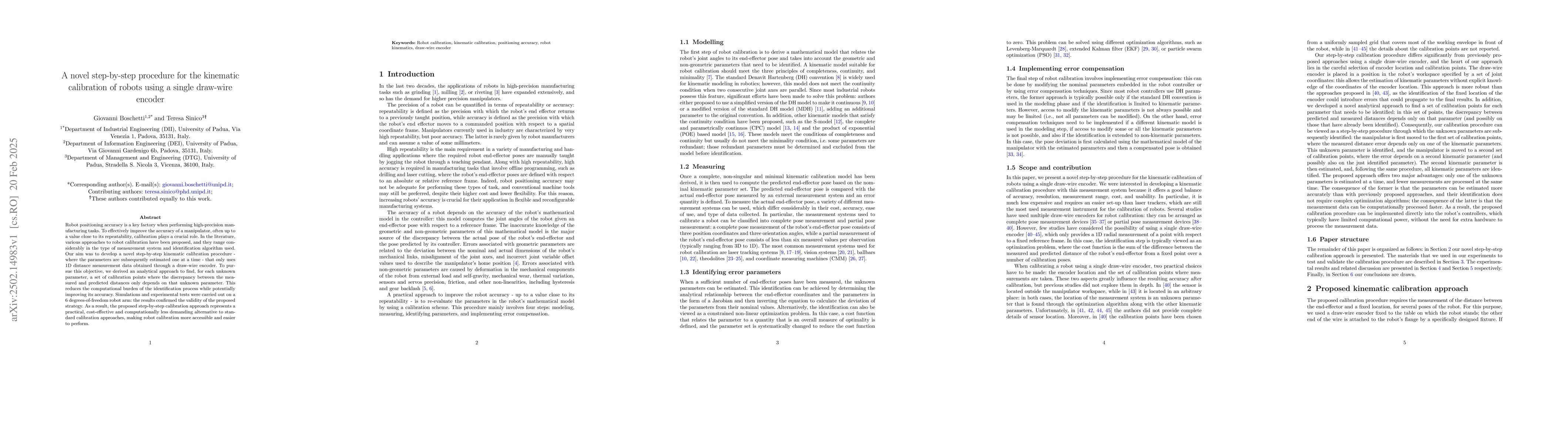 Thumbnail for A novel step-by-step procedure for the kinematic calibration of robots
  using a single draw-wire encoder
