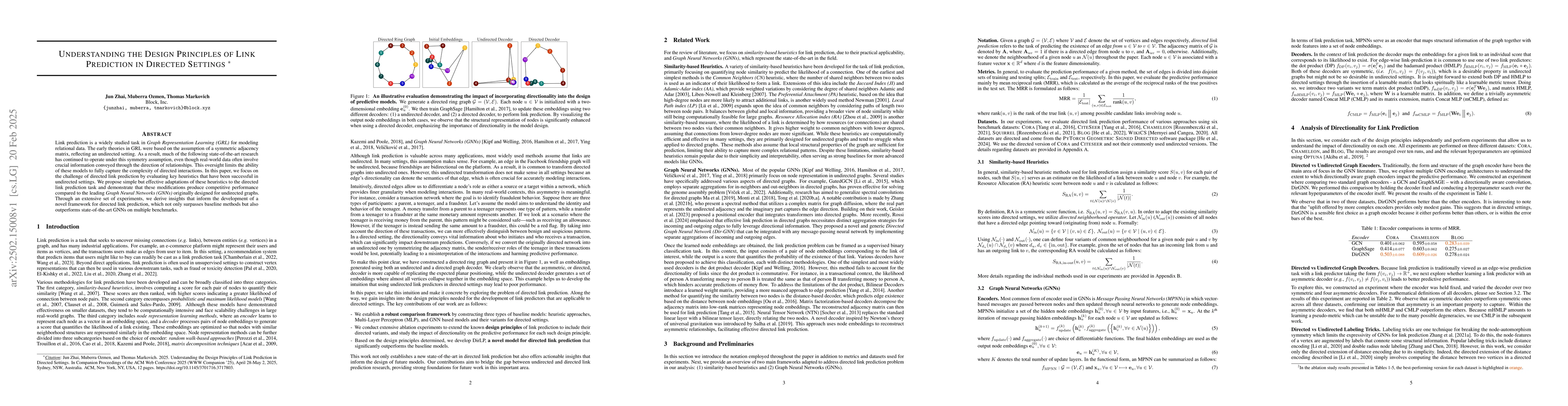Thumbnail for Understanding the Design Principles of Link Prediction in Directed
  Settings