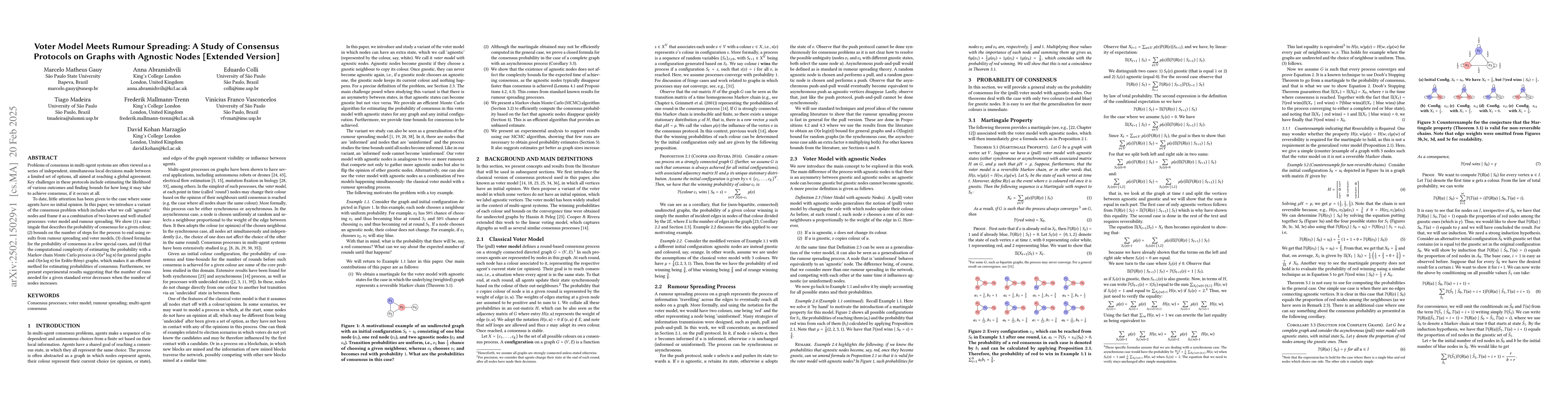 Thumbnail for Voter Model Meets Rumour Spreading: A Study of Consensus Protocols on
  Graphs with Agnostic Nodes [Extended Version]