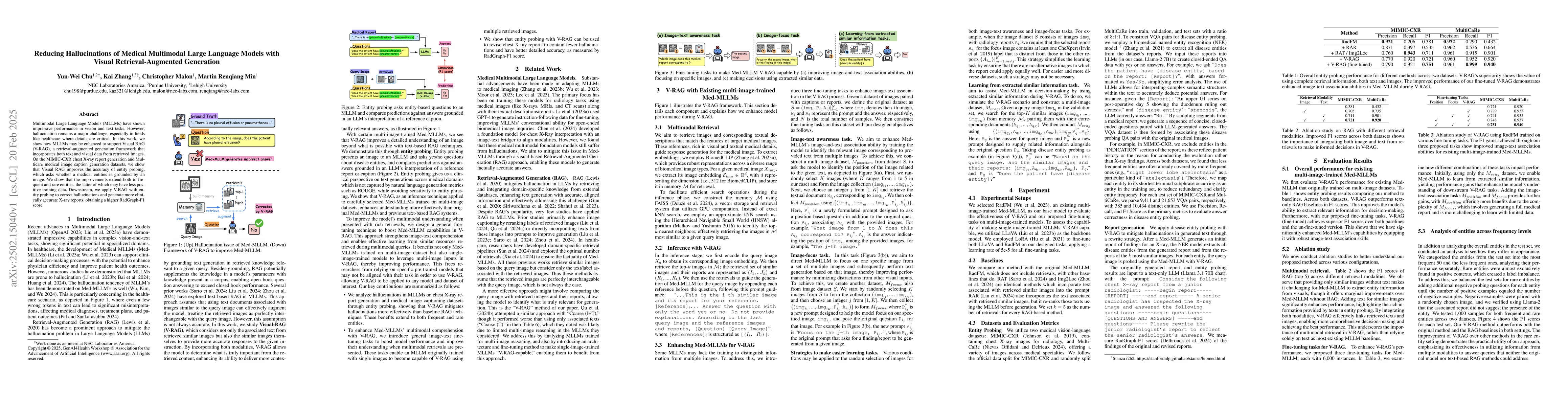 Thumbnail for Reducing Hallucinations of Medical Multimodal Large Language Models with
  Visual Retrieval-Augmented Generation
