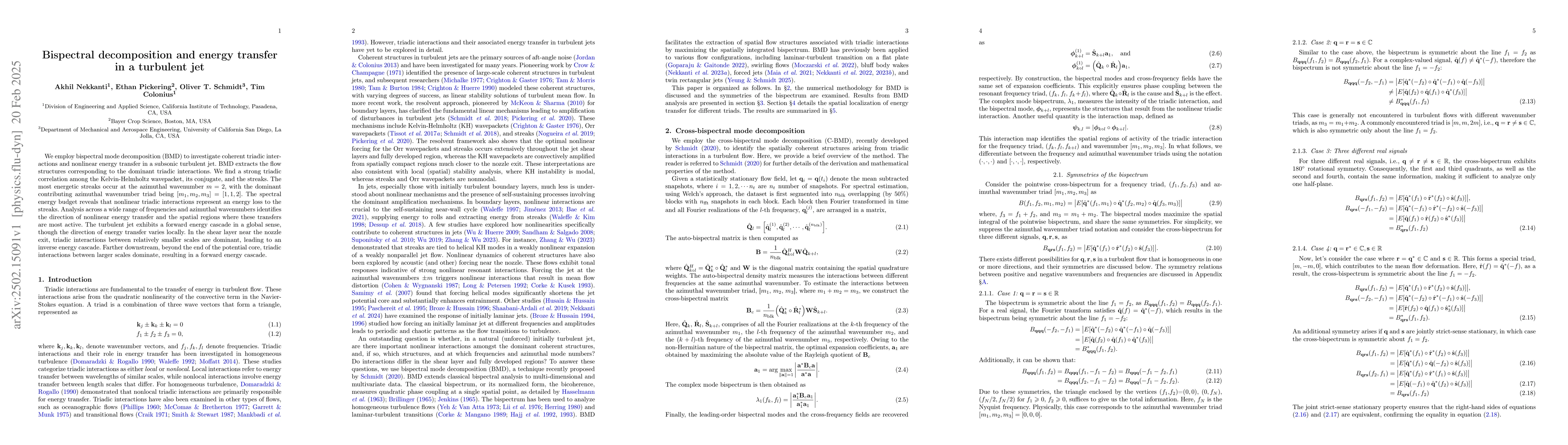 Thumbnail for Bispectral decomposition and energy transfer in a turbulent jet