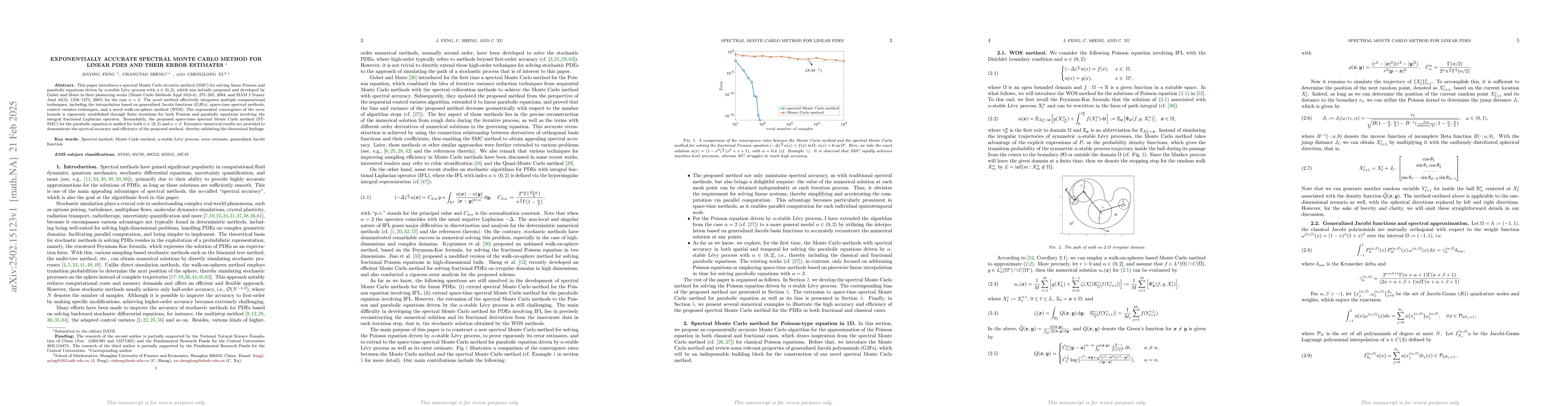 Thumbnail for Exponentially accurate spectral Monte Carlo method for linear PDEs and
  their error estimates