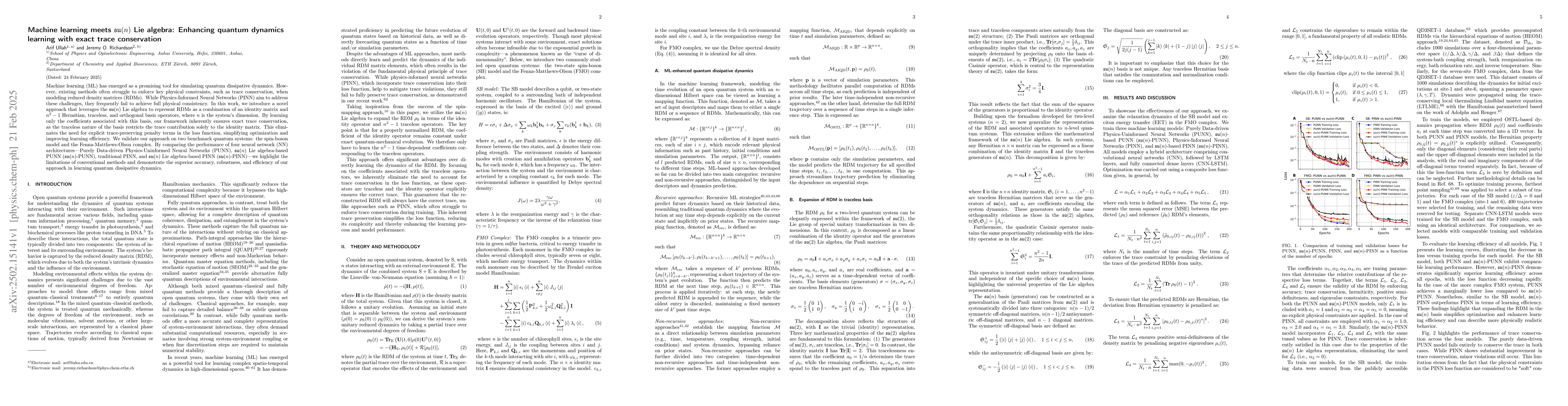 Thumbnail for Machine learning meets $\mathfrak{su}(n)$ Lie algebra: Enhancing quantum
  dynamics learning with exact trace conservation