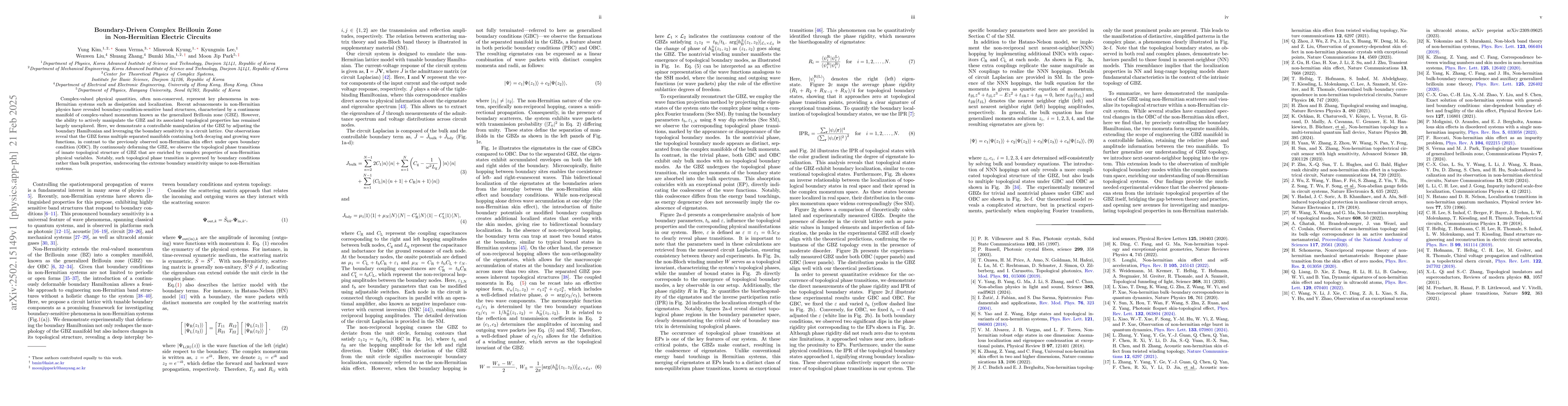 Thumbnail for Boundary-Driven Complex Brillouin Zone in Non-Hermitian Electric
  Circuits