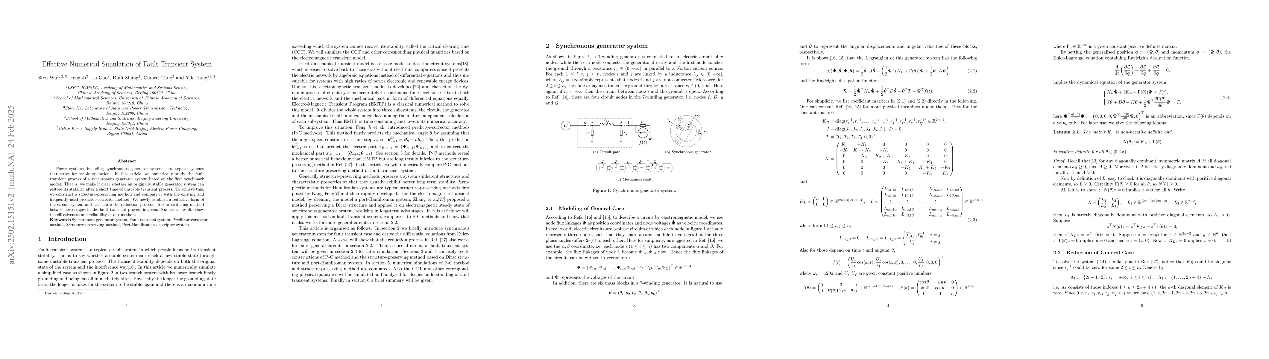Thumbnail for Effective Numerical Simulation of Fault Transient System