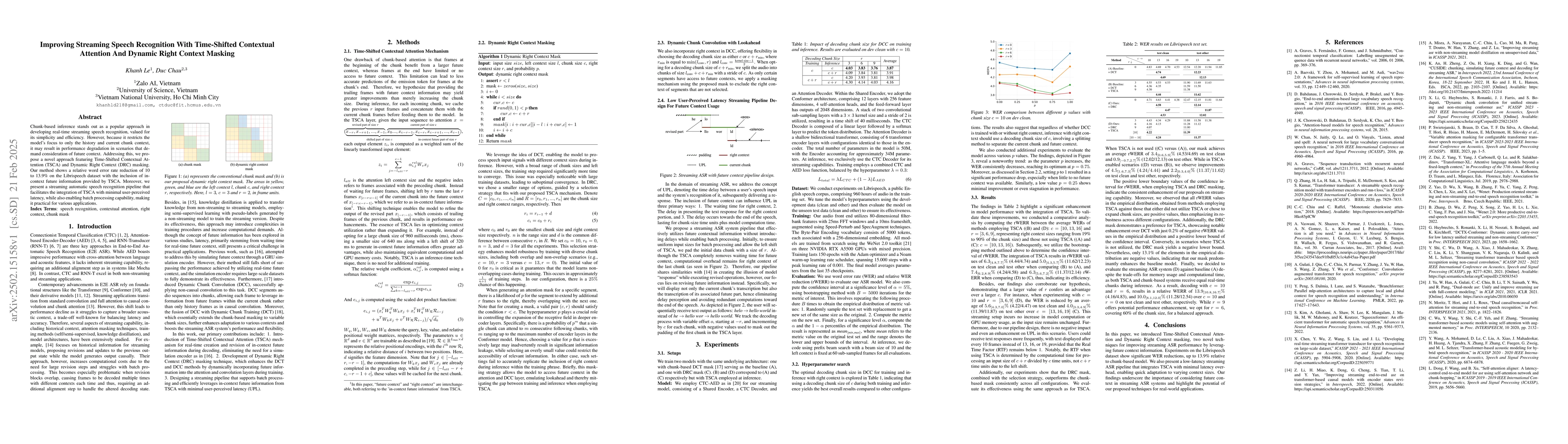 Thumbnail for Improving Streaming Speech Recognition With Time-Shifted Contextual
  Attention And Dynamic Right Context Masking