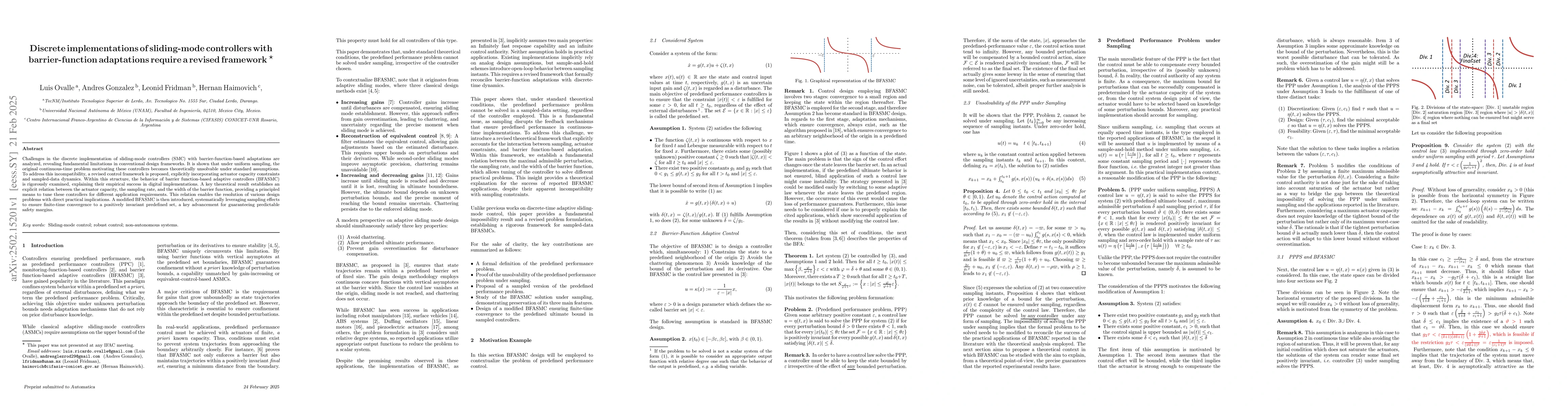 Thumbnail for Discrete implementations of sliding-mode controllers with
  barrier-function adaptations require a revised framework