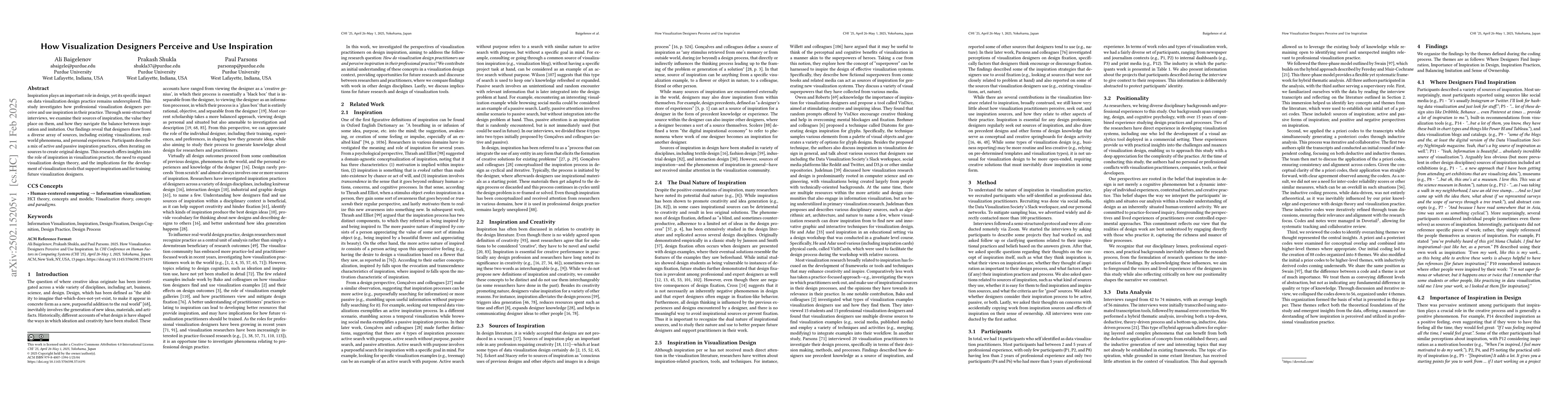 Thumbnail for How Visualization Designers Perceive and Use Inspiration