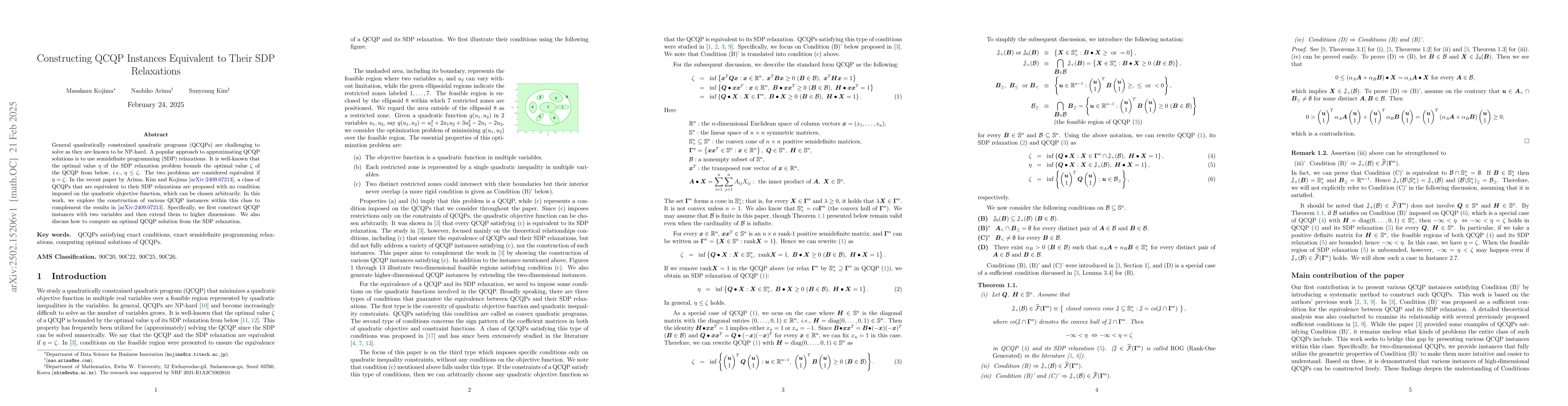 Thumbnail for Constructing QCQP Instances Equivalent to Their SDP Relaxations