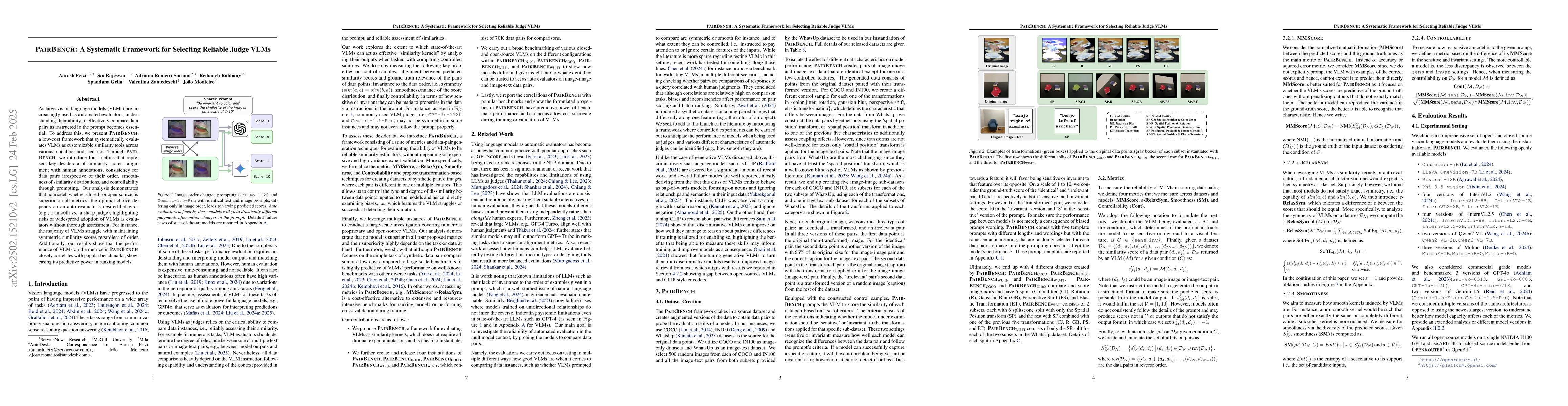 Thumbnail for PairBench: A Systematic Framework for Selecting Reliable Judge VLMs