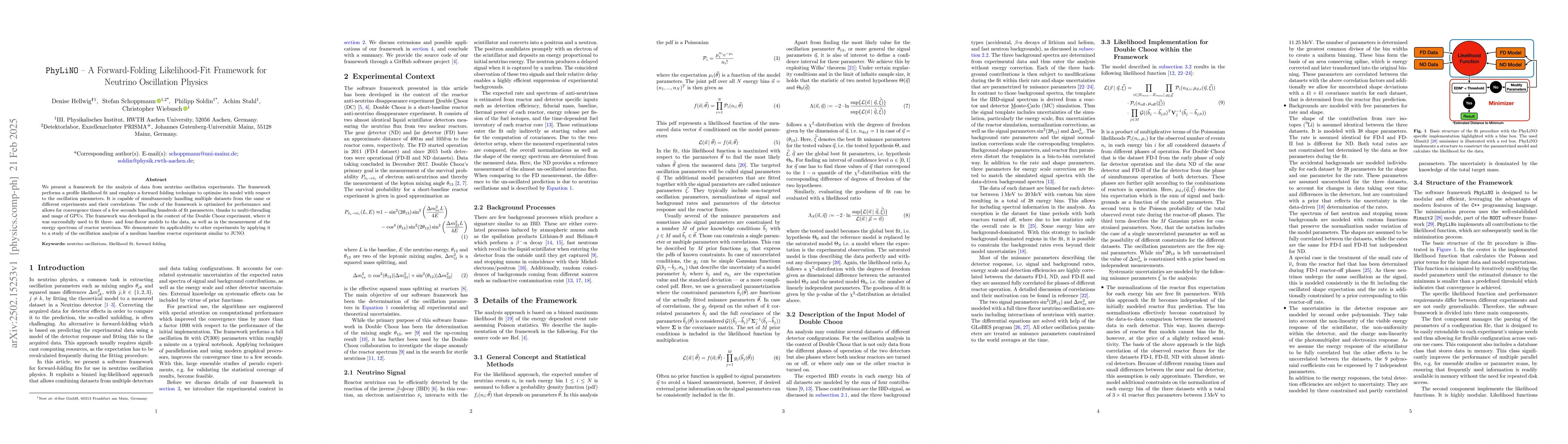 Thumbnail for PhyLiNO -- A Forward-Folding Likelihood-Fit Framework for Neutrino
  Oscillation Physics