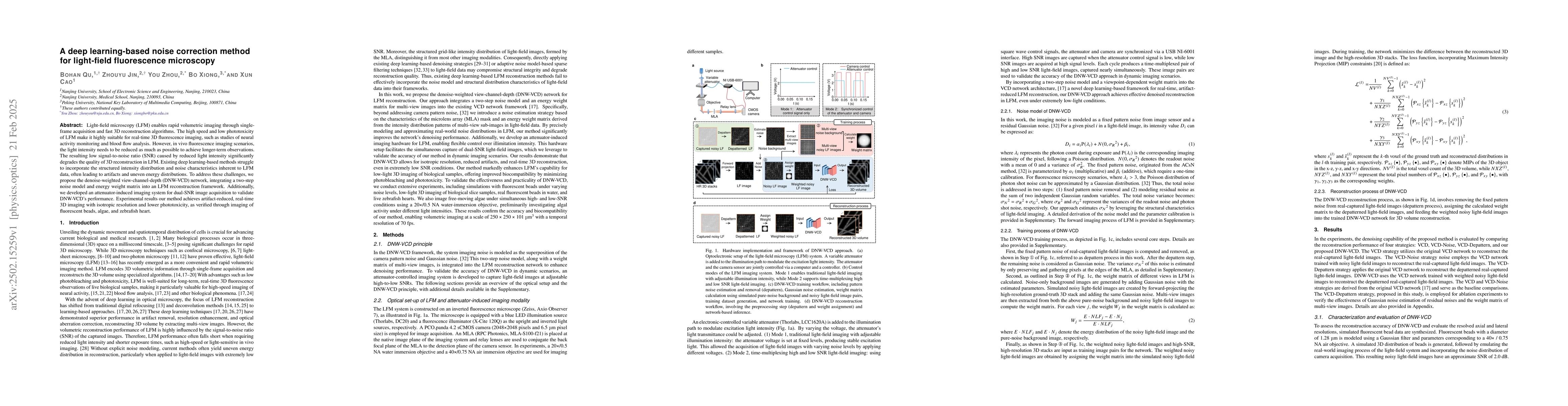 Thumbnail for A deep learning-based noise correction method for light-field
  fluorescence microscopy
