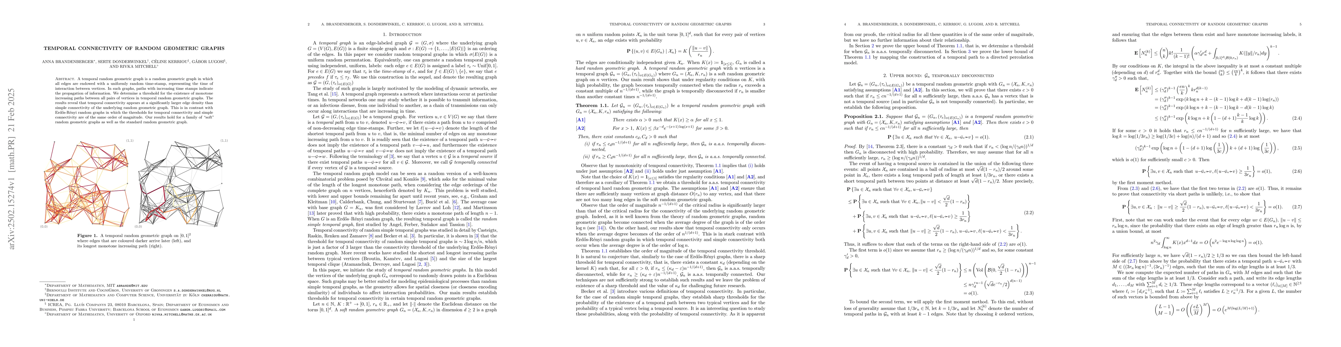 Thumbnail for Temporal connectivity of Random Geometric Graphs