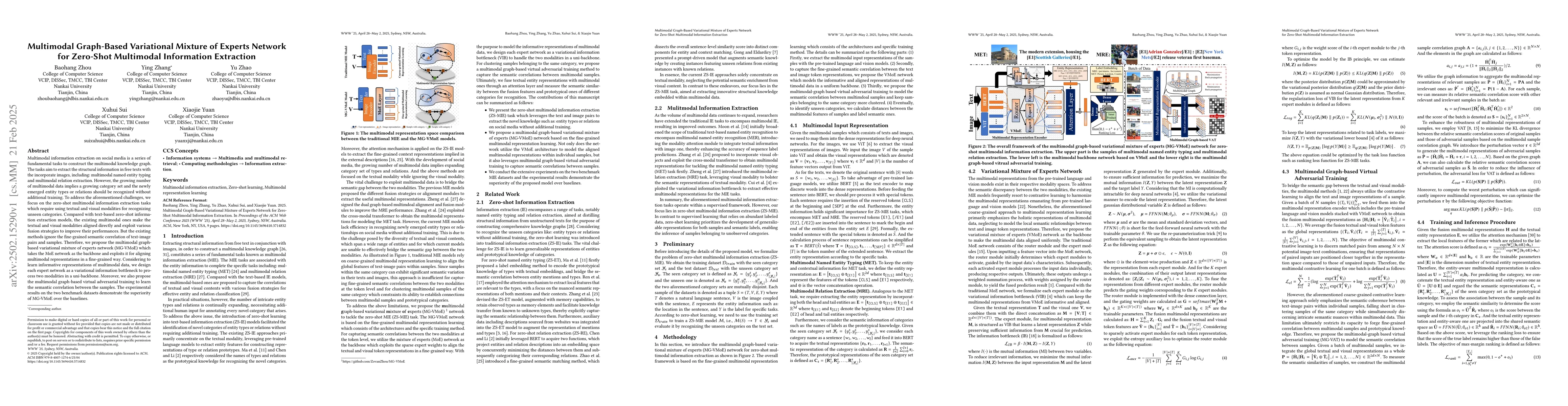 Thumbnail for Multimodal Graph-Based Variational Mixture of Experts Network for
  Zero-Shot Multimodal Information Extraction