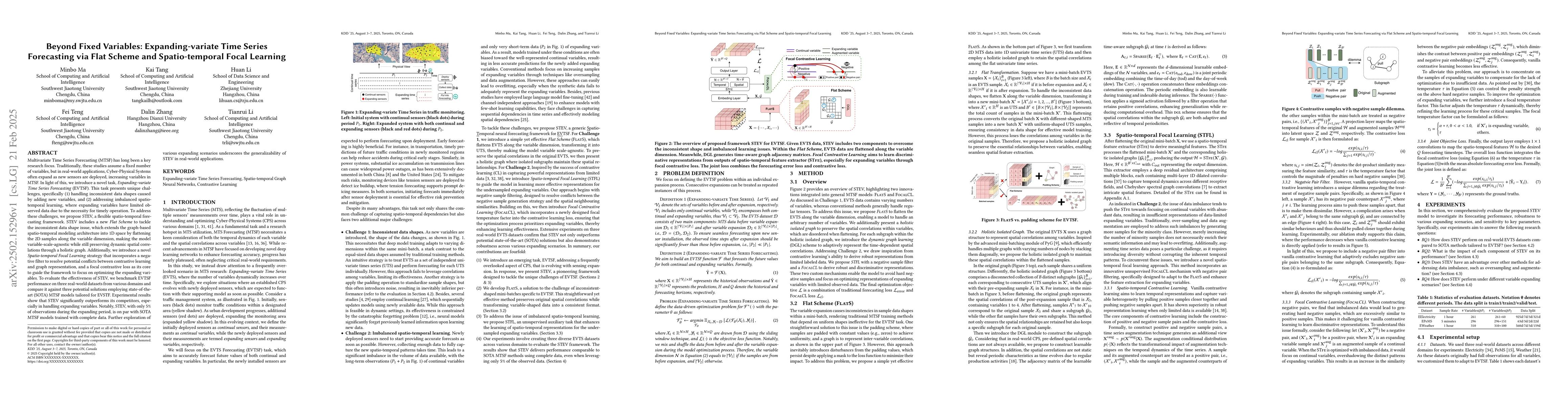 Thumbnail for Beyond Fixed Variables: Expanding-variate Time Series Forecasting via
  Flat Scheme and Spatio-temporal Focal Learning
