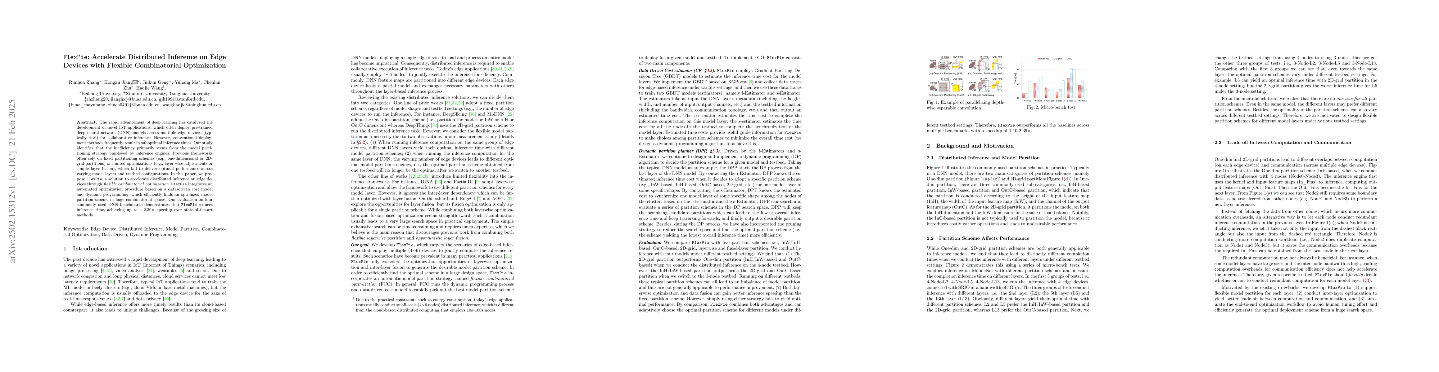 Thumbnail for FlexPie: Accelerate Distributed Inference on Edge Devices with Flexible
  Combinatorial Optimization[Technical Report]