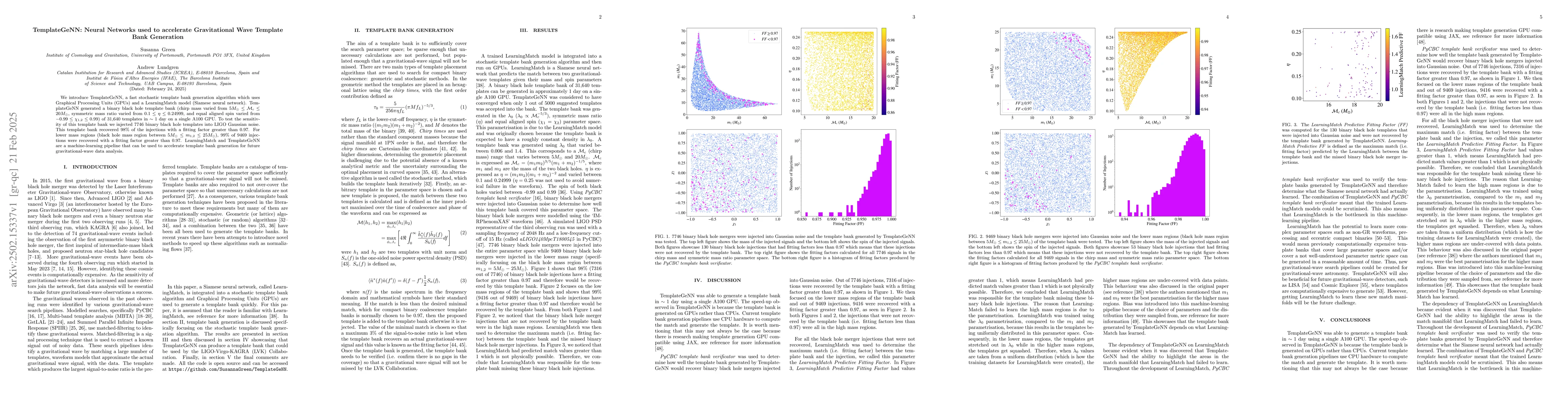 Thumbnail for TemplateGeNN: Neural Networks used to accelerate Gravitational Wave
  Template Bank Generation